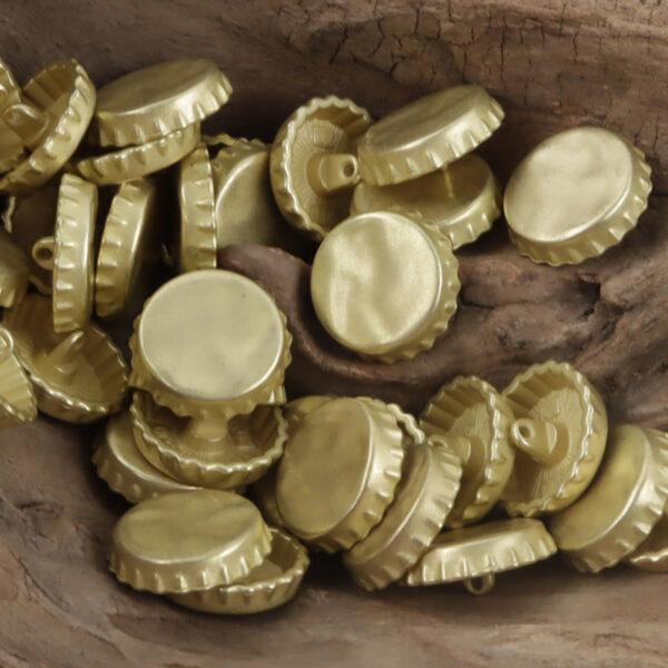 Gold and Silver Beer Bottle Cap Metal Buttons for Bracelet Decoration 10pcs - Image 3