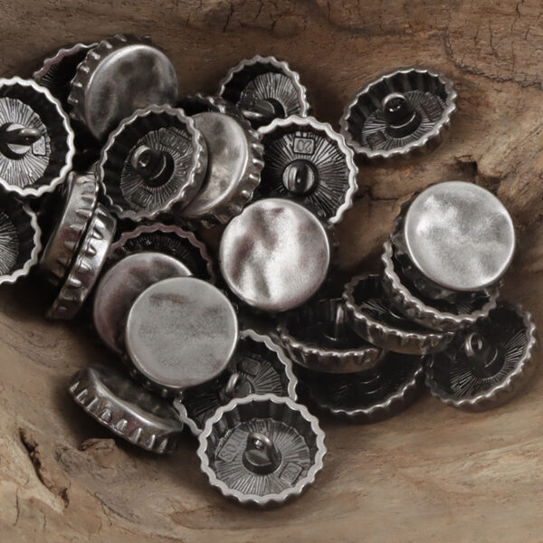 Gold and Silver Beer Bottle Cap Metal Buttons for Bracelet Decoration 10pcs - Image 7