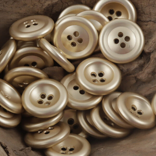 Vintage Double-Sided Aged Gold Silver 4-Hole Metal Buttons,10pcs - Lots of Buttons