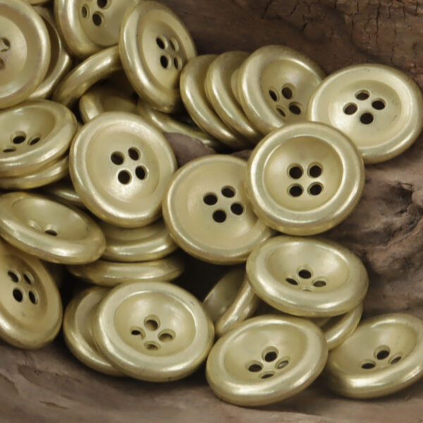 Vintage Double-Sided Aged Gold Silver 4-Hole Metal Buttons,10pcs - Lots of Buttons