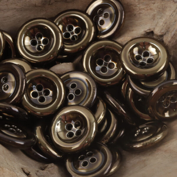 Vintage Double-Sided Aged Gold Silver 4-Hole Metal Buttons,10pcs - Lots of Buttons