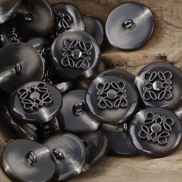 Metal Butterfly Pattern Resin Buttons for Woolen Suits Coat 10pcs - Image 4
