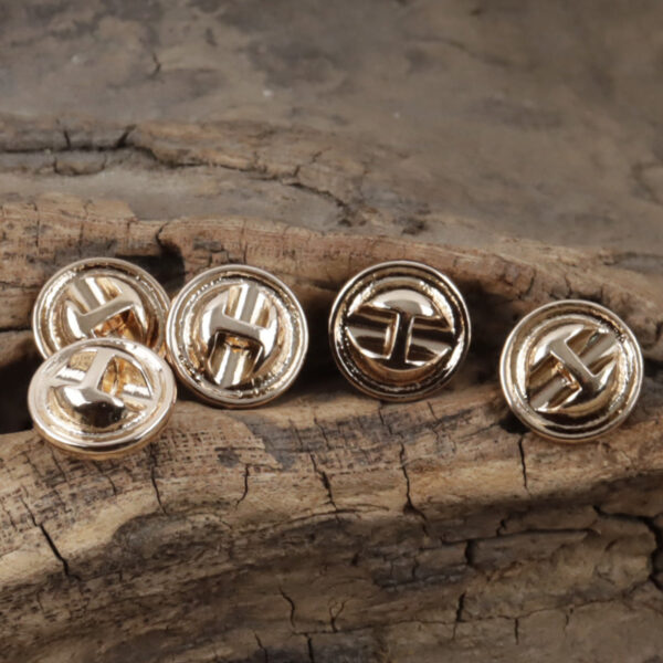 11.5mm Pearlescent Metal Buttons for Elegant Shirts 10pcs - Image 2
