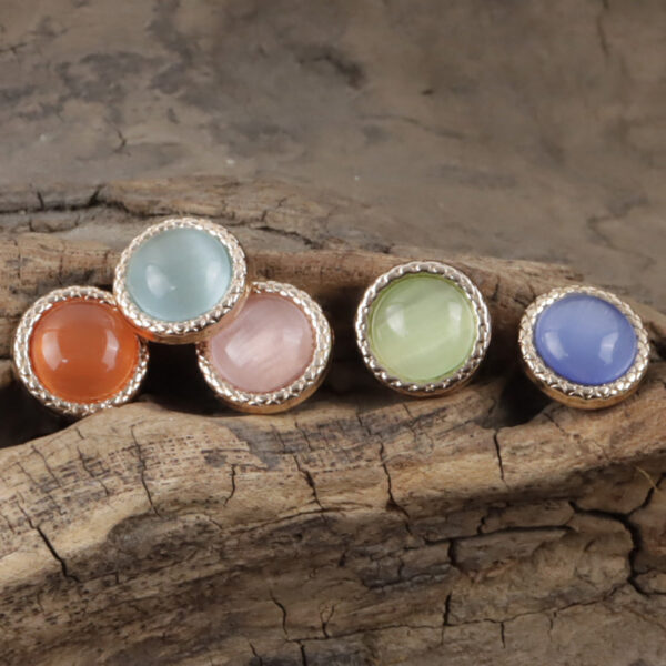 11.5mm Pearlescent Metal Buttons for Elegant Shirts 10pcs - Image 4