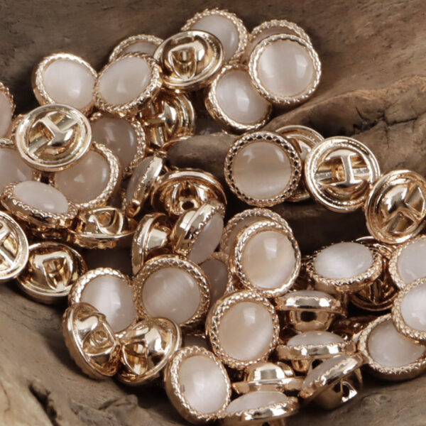 11.5mm Pearlescent Metal Buttons for Elegant Shirts 10pcs - Image 5