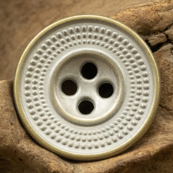 Granular Cap-Shaped Antique Tin Colored Metal Button for Retro Fashion 10pcs - Lots of Buttons