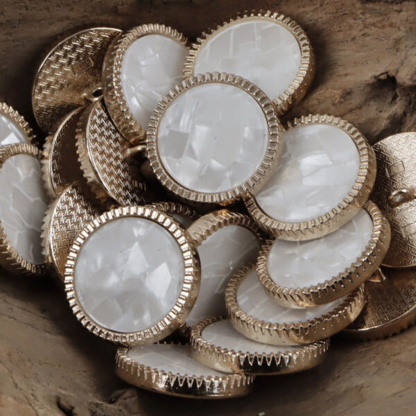 Light Pink Resin Buttons with Metal Stems for Lady's Coats 10pcs