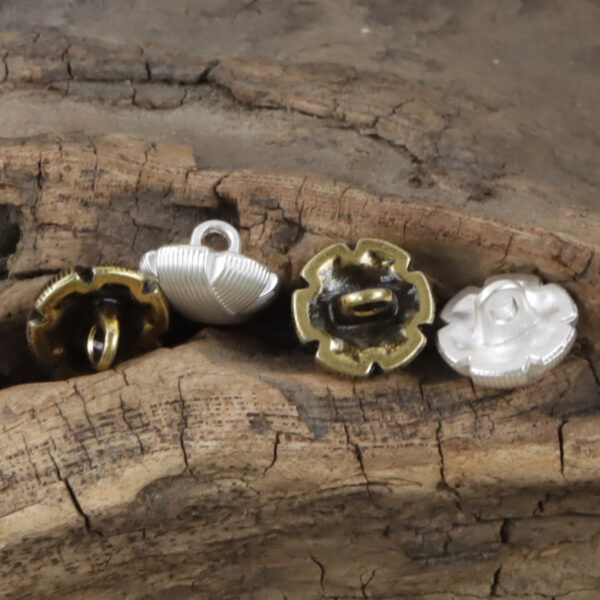 10mm Chinese Silver Bronze Metal Buttons for Retro Shirts 10pcs - Image 2