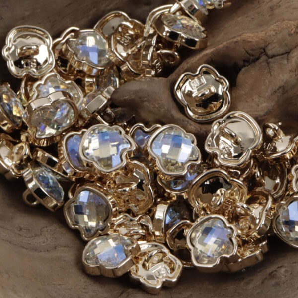 11.5mm Apple-Shaped Metal Button Inlaid Rhinestones for DIY Jewelry 10pcs - Image 6