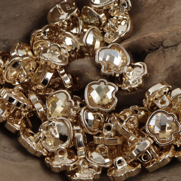 11.5mm Apple-Shaped Metal Button Inlaid Rhinestones for DIY Jewelry 10pcs - Image 7