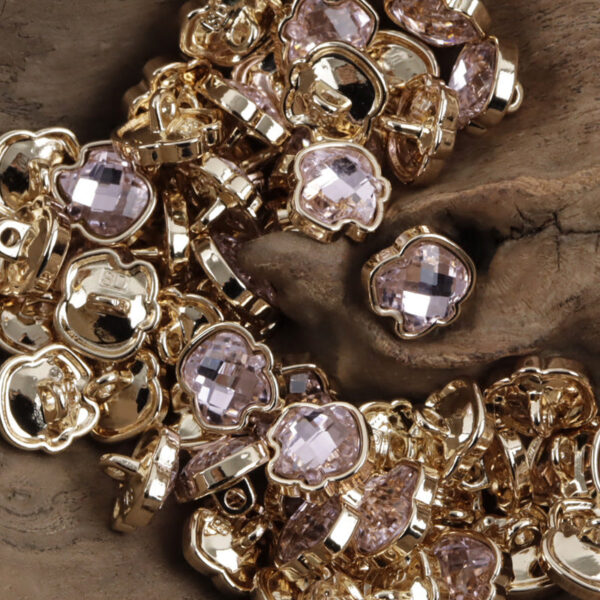 11.5mm Apple-Shaped Metal Button Inlaid Rhinestones for DIY Jewelry 10pcs - Image 8
