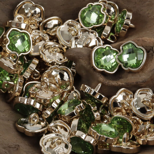 11.5mm Apple-Shaped Metal Button Inlaid Rhinestones for DIY Jewelry 10pcs - Image 9