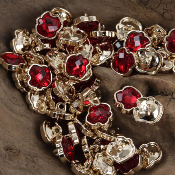 11.5mm Apple-Shaped Metal Button Inlaid Rhinestones for DIY Jewelry 10pcs - Image 11