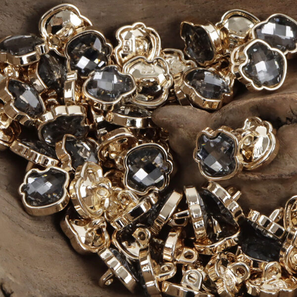 11.5mm Apple-Shaped Metal Button Inlaid Rhinestones for DIY Jewelry 10pcs - Image 12