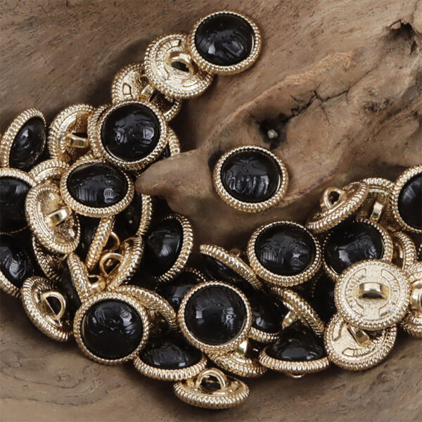 11.5mm Champagne Resin-Metal Buttons for Dresses Silk Shirts 20pcs - Image 6