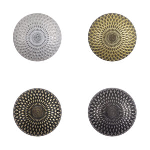 Vintage Geometric Mysterious Style Round Shank Metal Buttons,10pcs 