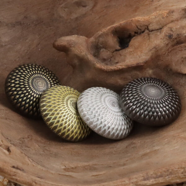 Vintage Geometric Mysterious Style Round Shank Metal Buttons,10pcs
