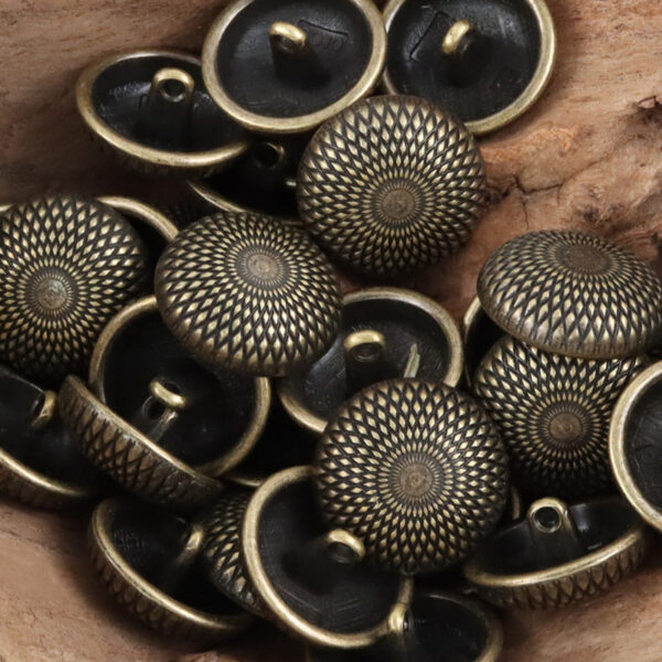 Vintage Geometric Mysterious Style Round Shank Metal Buttons,10pcs