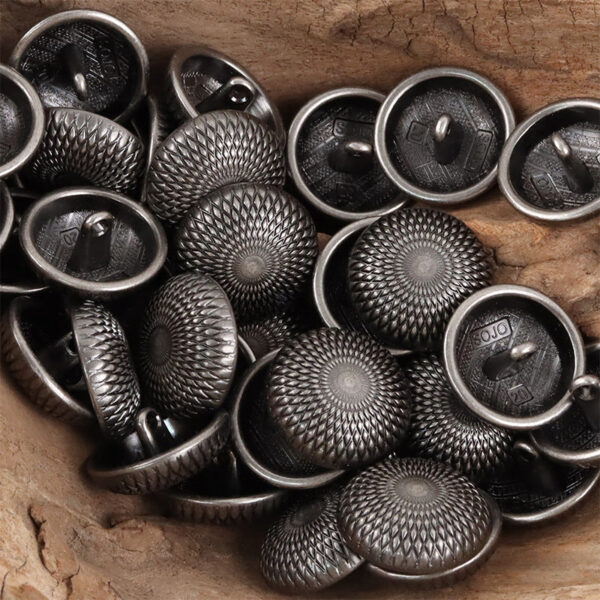 Vintage Geometric Mysterious Style Round Shank Metal Buttons,10pcs
