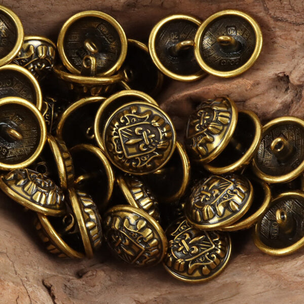 Retro Shield Sword Metal Shank Buttons for School Uniforms 10pcs - Image 7