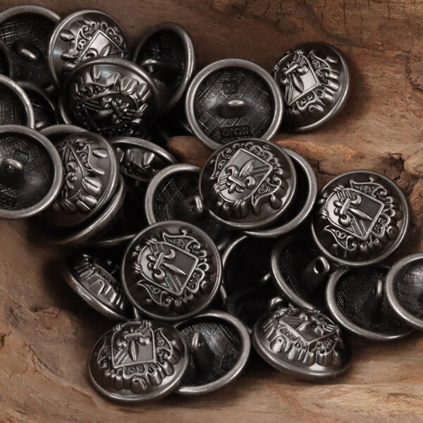 Retro Shield Sword Metal Shank Buttons for School Uniforms 10pcs - Image 8