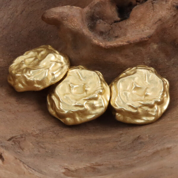 Egyptian-Style Rock-Shaped Golden Metal Buttons for Leather Coats 10pcs - Image 4