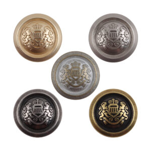 Double Lion Crown Shank Metal Buttons,10PCS 