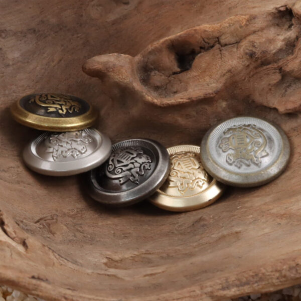 Double Lion Crown Shank Metal Buttons,10PCS