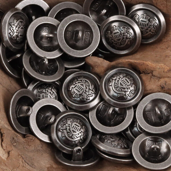 Double Lion Crown Shank Metal Buttons,10PCS