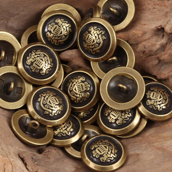 Double Lion Crown Shank Metal Buttons,10PCS