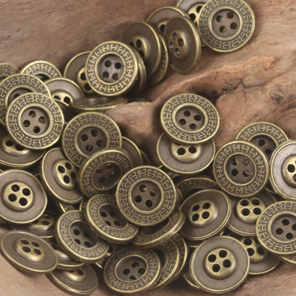 12.5mm Bronze-Colored Metal Flat Buttons for Denim Clothes 10pcs - Image 6