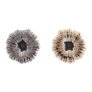 Black Oiled Gold Silver Snowflake Metal Buttons 10 Pack 
