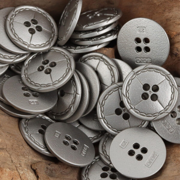 Vintage Distressed Metal Buttons with Divider Lines 10pcs