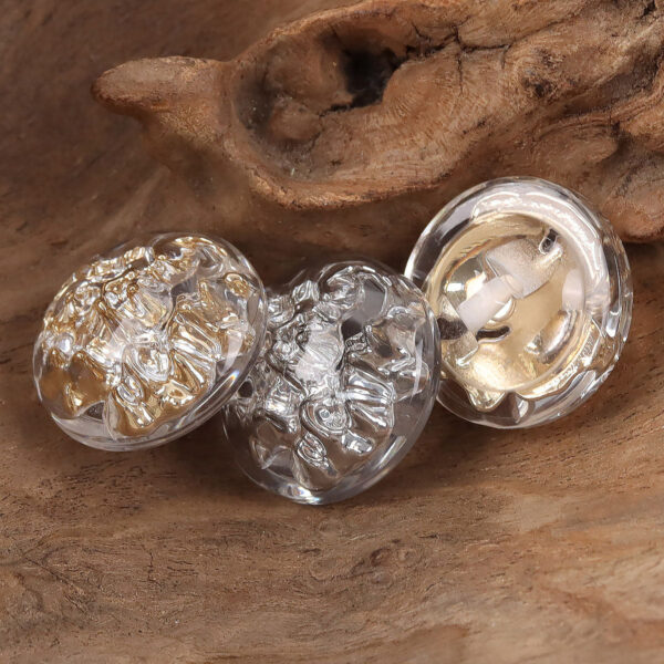 Crystal Flower Resin Metal Shank Buttons 10pcs