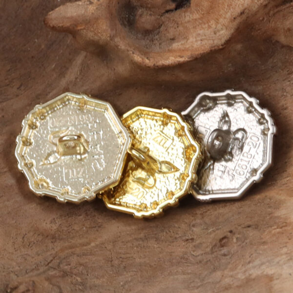 Rabbit Sheriff Golden Metal Buttons for School Uniforms 10pcs - Image 2