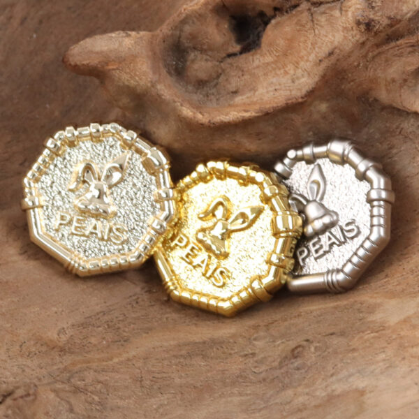 Rabbit Sheriff Golden Metal Buttons for School Uniforms 10pcs - Image 3