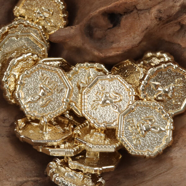 Rabbit Sheriff Golden Metal Buttons for School Uniforms 10pcs - Image 5