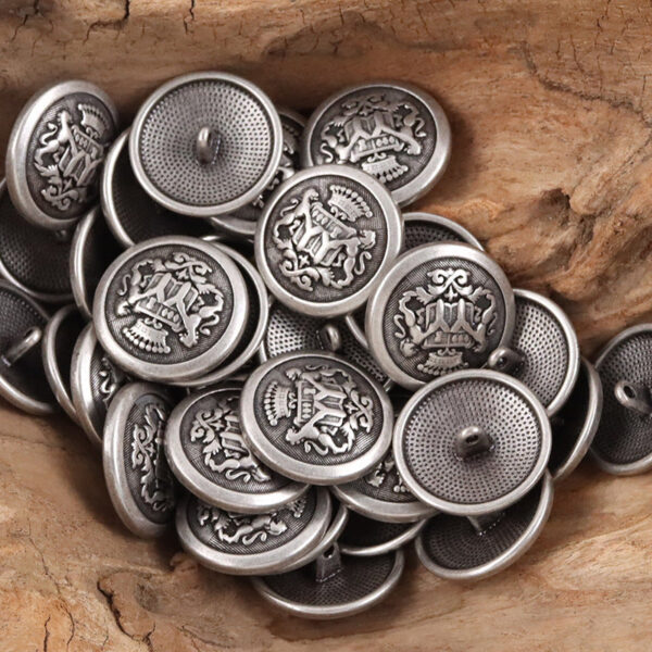 Round Double Lion Metal Shank Buttons for College Jackets 10pcs - Image 5