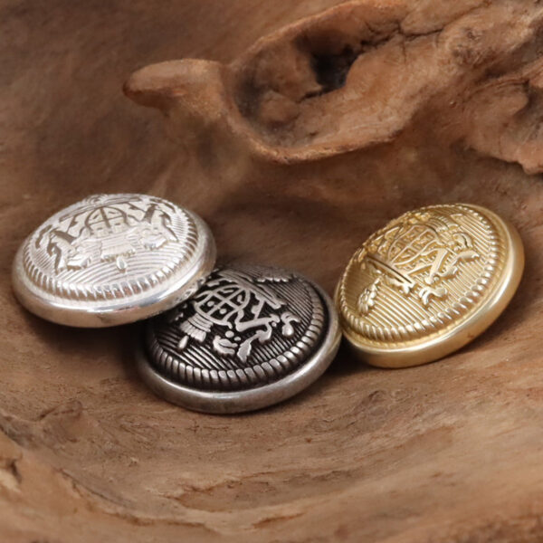 Crown Shield Metal Buttons for College Style School Uniform 10pcs - Image 3