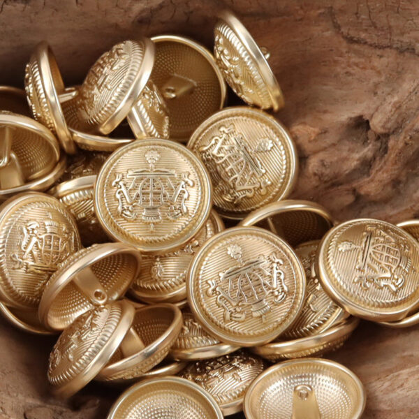 Crown Shield Metal Buttons for College Style School Uniform 10pcs - Image 4