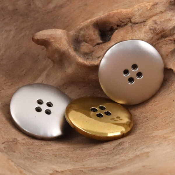 Golden Irregular Bowl-Shaped Metal Buttons for Coats and Suits - 10pcs - Image 2