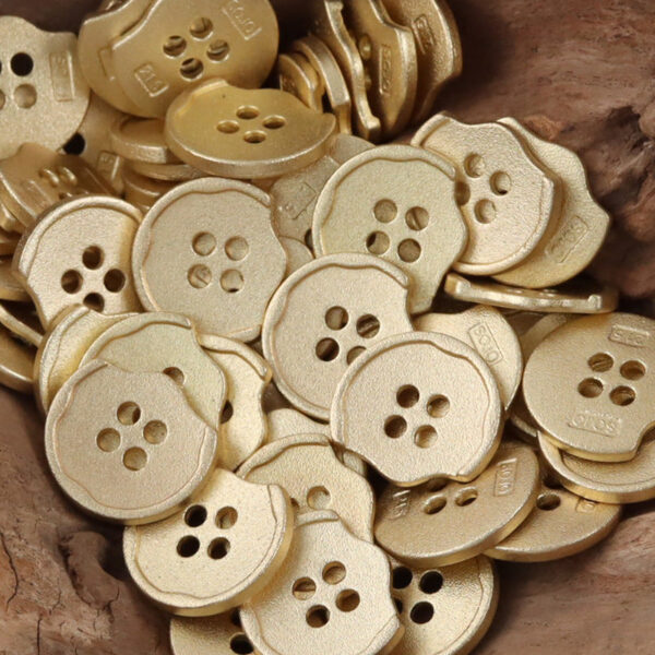Irregular Shaped Sandy Gold Metal Buttons for Bag and Hat Making 10pcs - Image 5