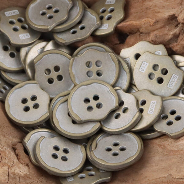 Irregular Shaped Sandy Gold Metal Buttons for Bag and Hat Making 10pcs - Image 6