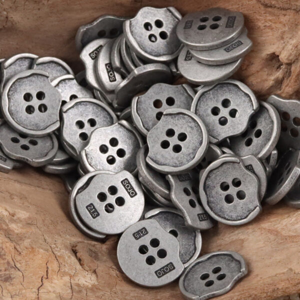 Irregular Shaped Sandy Gold Metal Buttons for Bag and Hat Making 10pcs - Image 8