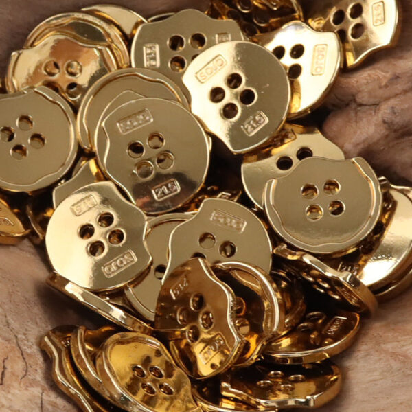 Irregular Shaped Sandy Gold Metal Buttons for Bag and Hat Making 10pcs - Image 7