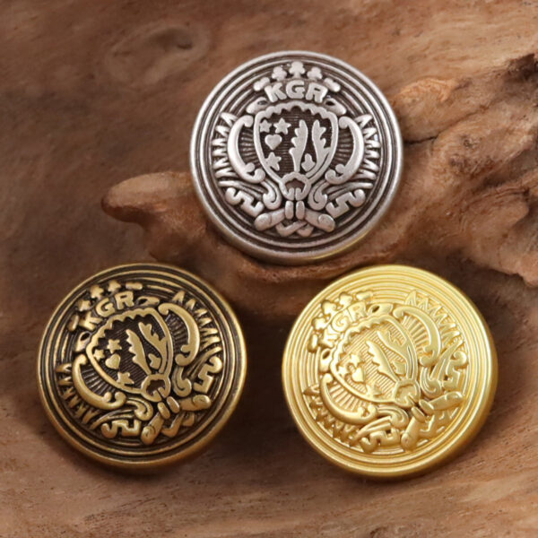 Crown Shield Metal Buttons for Japanese Anime Cosplay Costumes 10pcs - Image 3