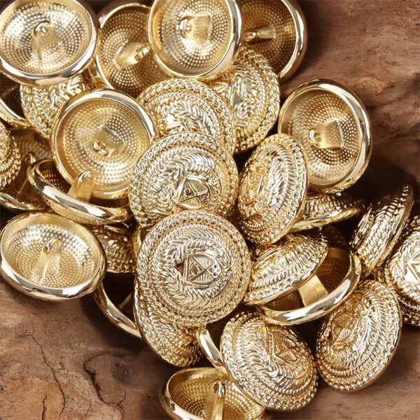 Metal Shank Buttons for Retro British College School Uniform 10pcs - Image 4