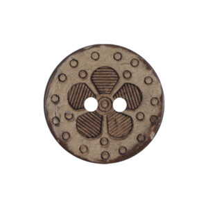 Black Coffee 4-Hole Natural Coconut Shell Buttons 100pcs - Lots of Buttons