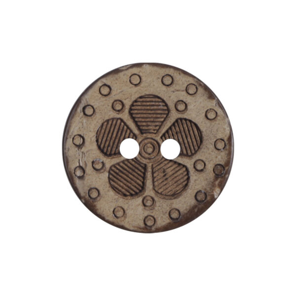 Black Coffee 4-Hole Natural Coconut Shell Buttons 100pcs - Lots of Buttons