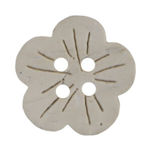Beige Small Flower Natural Coconut Shell Buttons for Baby Clothing 50pcs - Lots of Buttons